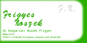 frigyes noszek business card